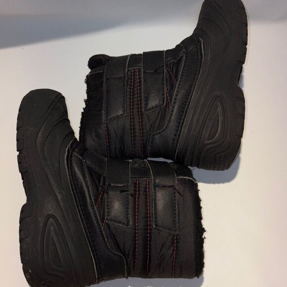 Wonder Nation Black Kids Snow Boots - Picture 6 of 7